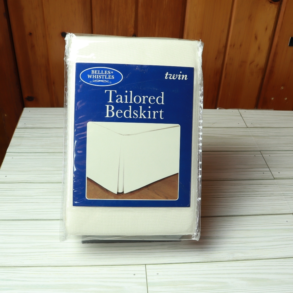 Belles and Whistles Twin Sized Tailored Bedskirt: Brand New!